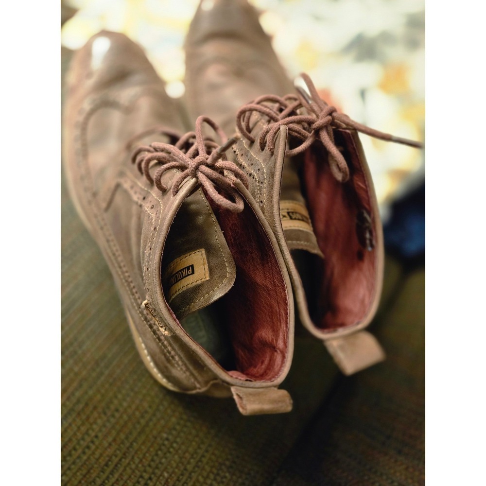 Pikolinos Light Wingtip Brogue Boots Brown Leather Lace Up Men Size 45 - Picture 4 of 7